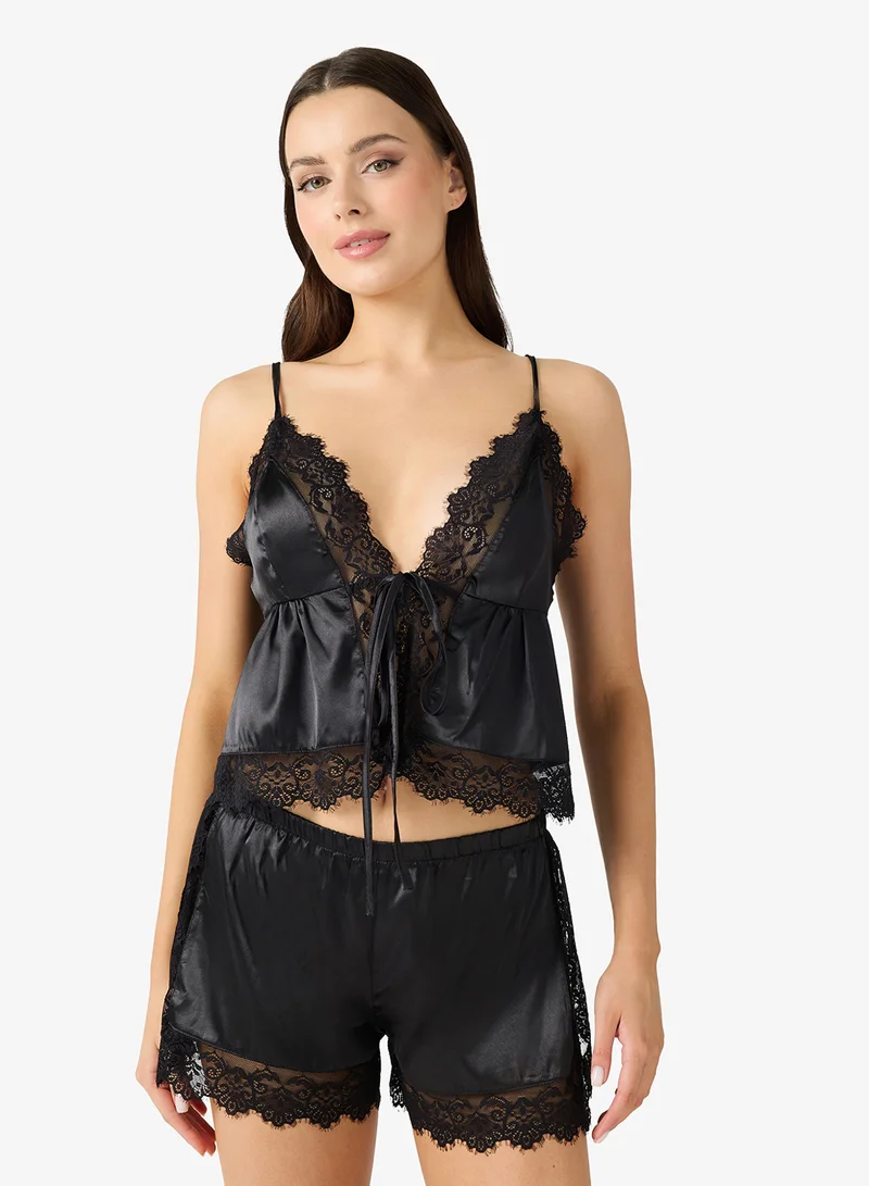 Ginger  Lace Cami & Short PJ Set for Women | Best Price UAE
